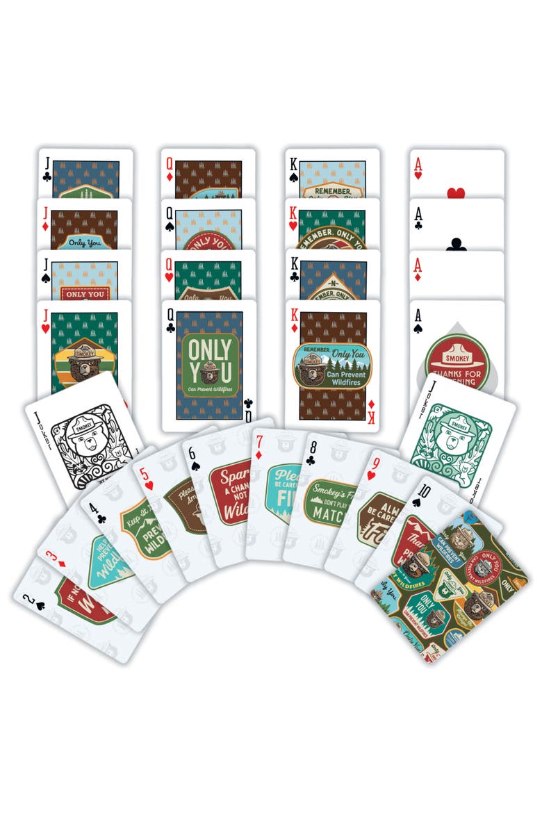 Smoky Bear Playing Cards, Alternate, color, Multicolor
