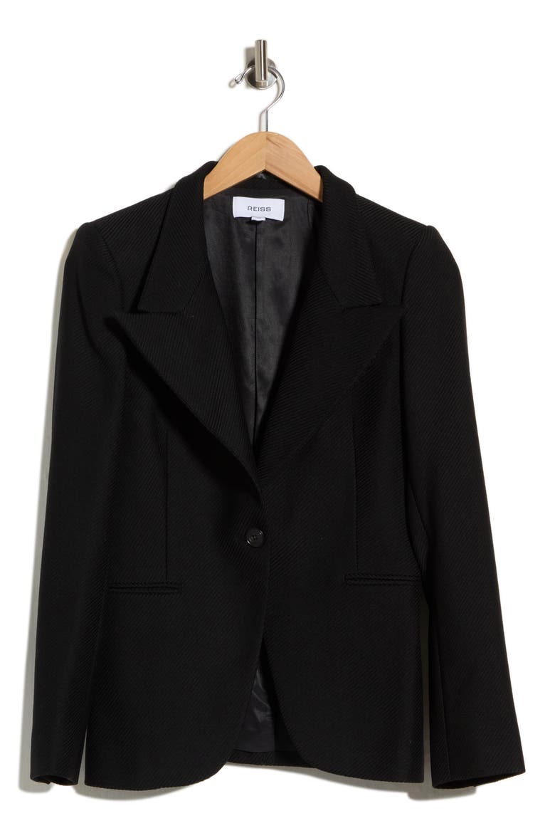 Manon Single Breasted Blazer, Alternate, color, BLACK
