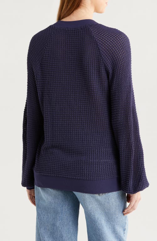 GIBSONLOOK GIBSONLOOK COURTSIDE OPEN STITCH SWEATER 