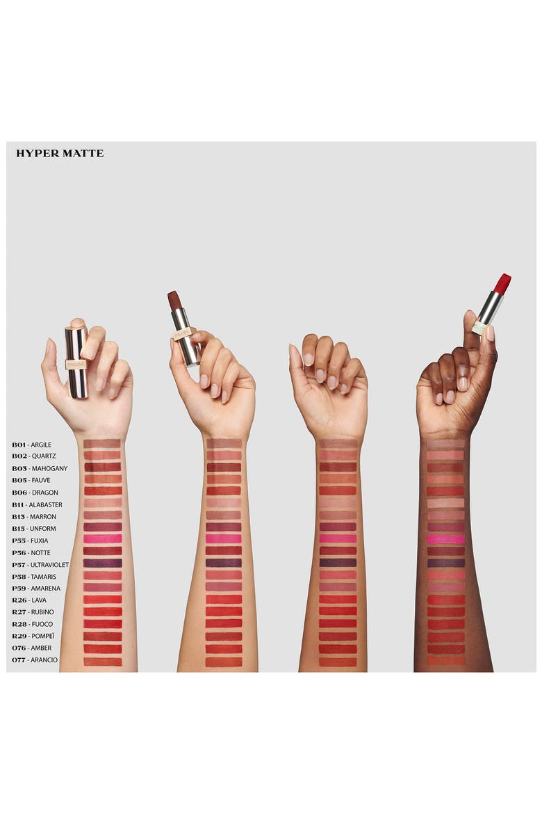 Monochrome Hyper Matte Refillable Lipstick, Alternate, color, O77 ARANCIO - Red orange