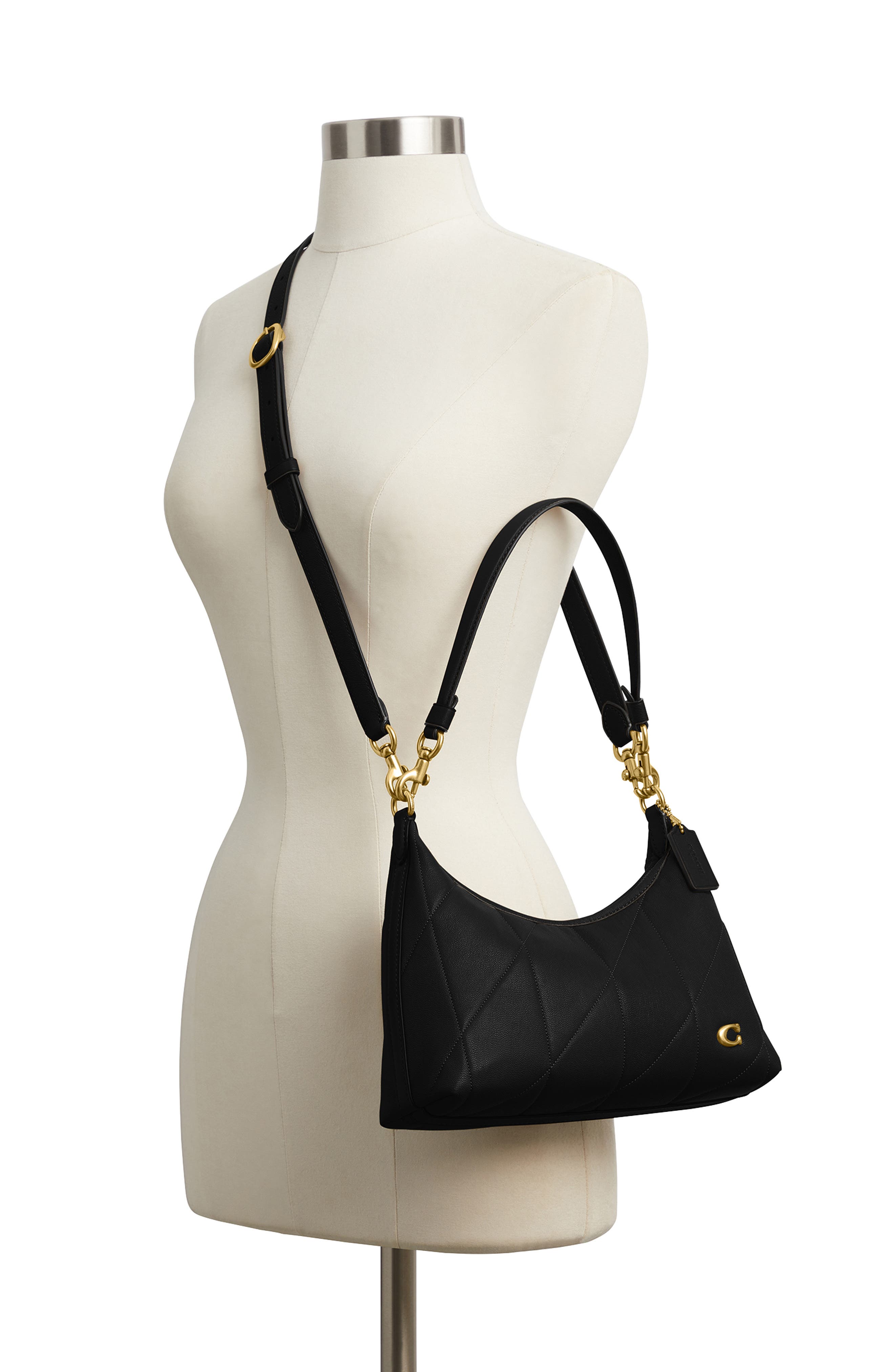 COACH Juliet Shoulder Bag 25 with Quilting, Alternate, color, B4/ Black