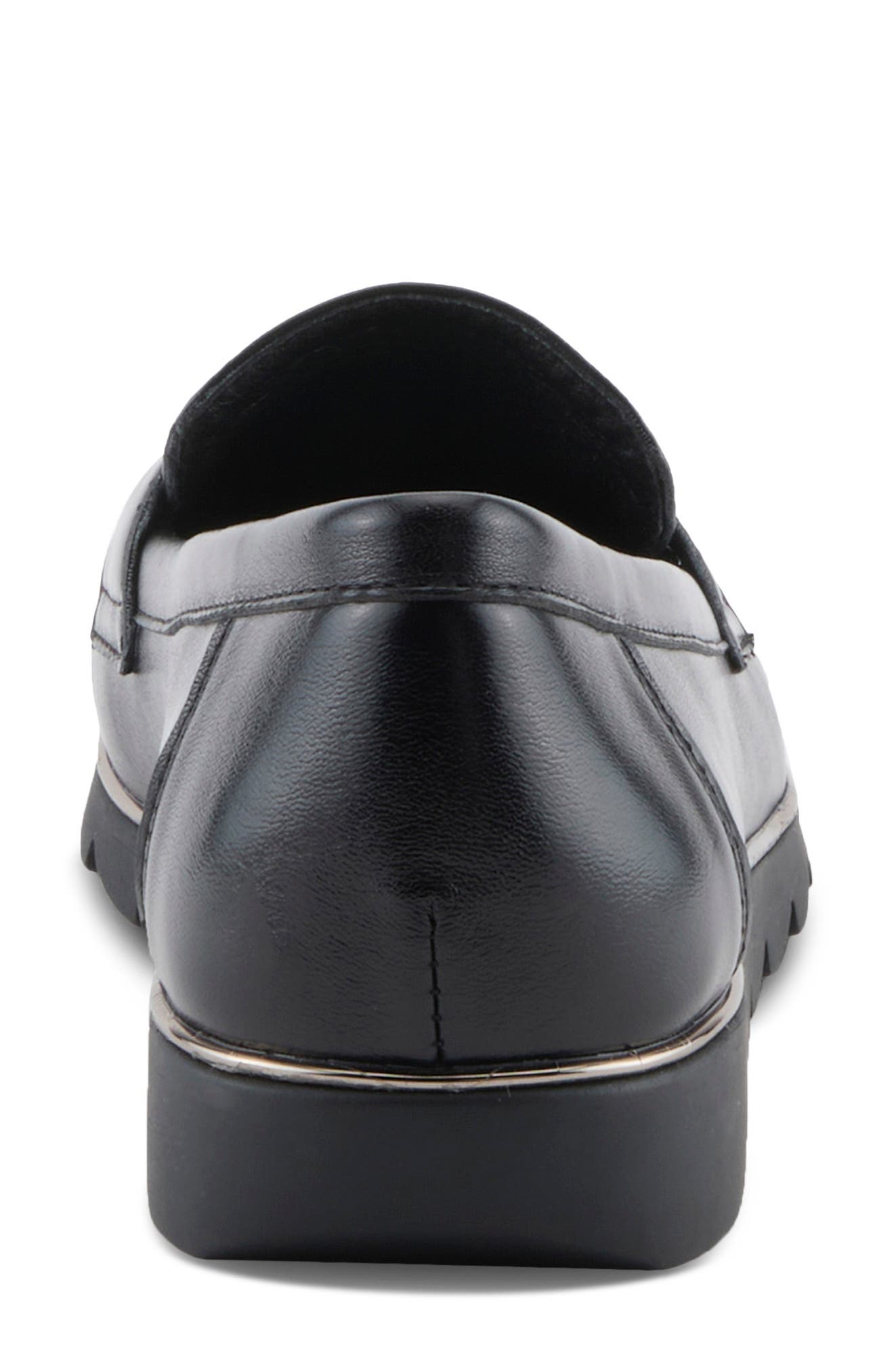 Cantuta Faux Leather Loafer, Alternate, color, BLACK