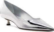 Stuart Weitzman Eva Kitten Heel Pointed Toe Pump