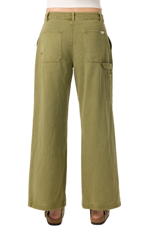 O'neill Chandler Wide Leg Carpenter Pants In Green