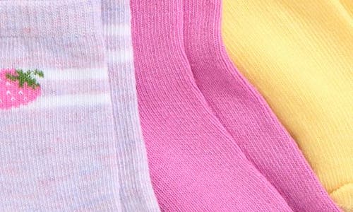 CAPELLI NEW YORK CAPELLI NEW YORK KIDS' SPORTY FRUIT ASSORTED 10-PACK GRIPPER CREW SOCKS