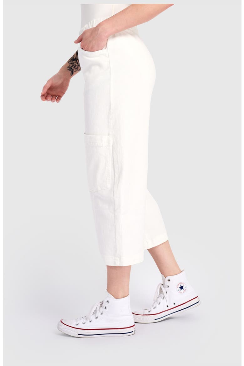 Twill Palma Capri Pants, Alternate, color, White