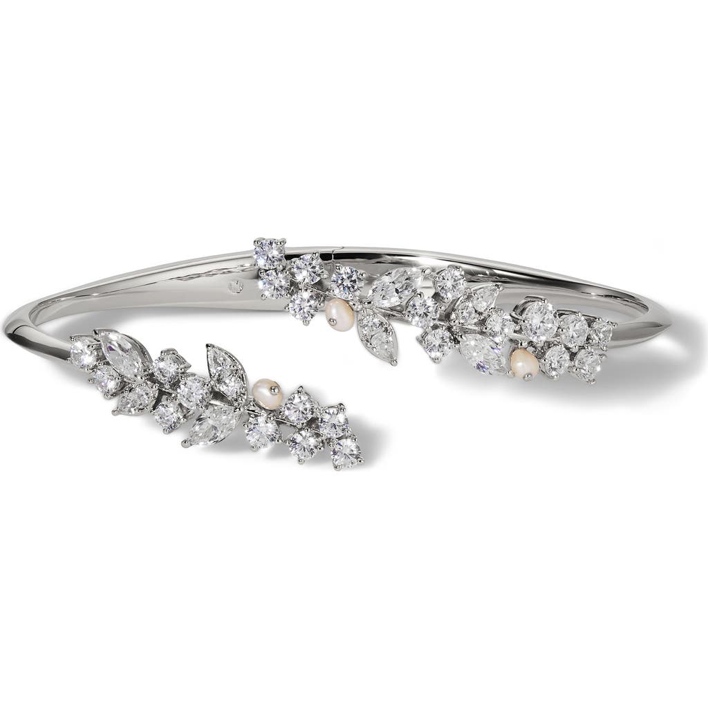 Nadri Ravish Laurel Genuine Pearl & Cubic Zirconia Cuff