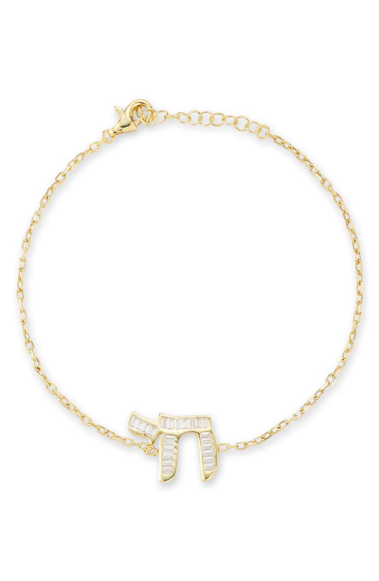 SPHERA MILANO CZ Charm Chain Bracelet, Main, color, Gold