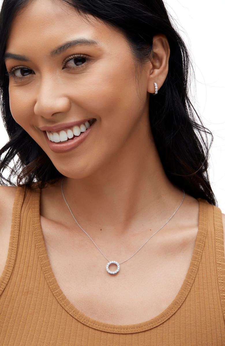 Bony Levy Audrey Diamond Circle Pendant Necklace, Alternate, color, 18K White Gold