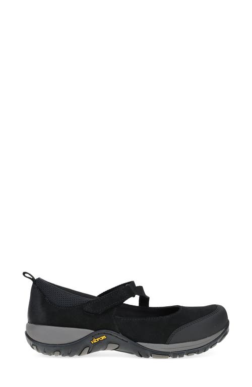 Dansko Primrose Flat In Black Burnished Suede
