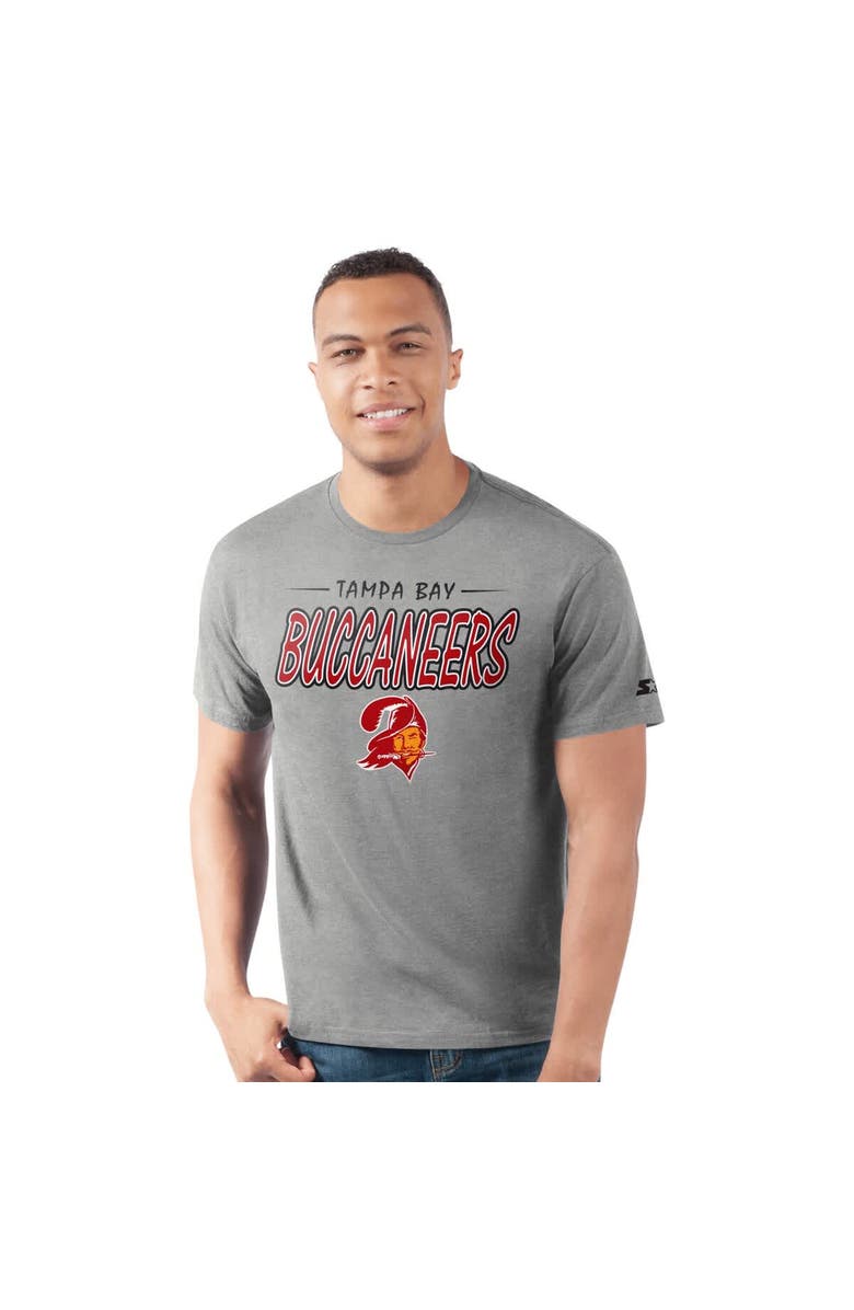 STARTER Men's Starter  Heather Gray Tampa Bay Buccaneers Prime Time T-Shirt, Main, color, Heather Gray