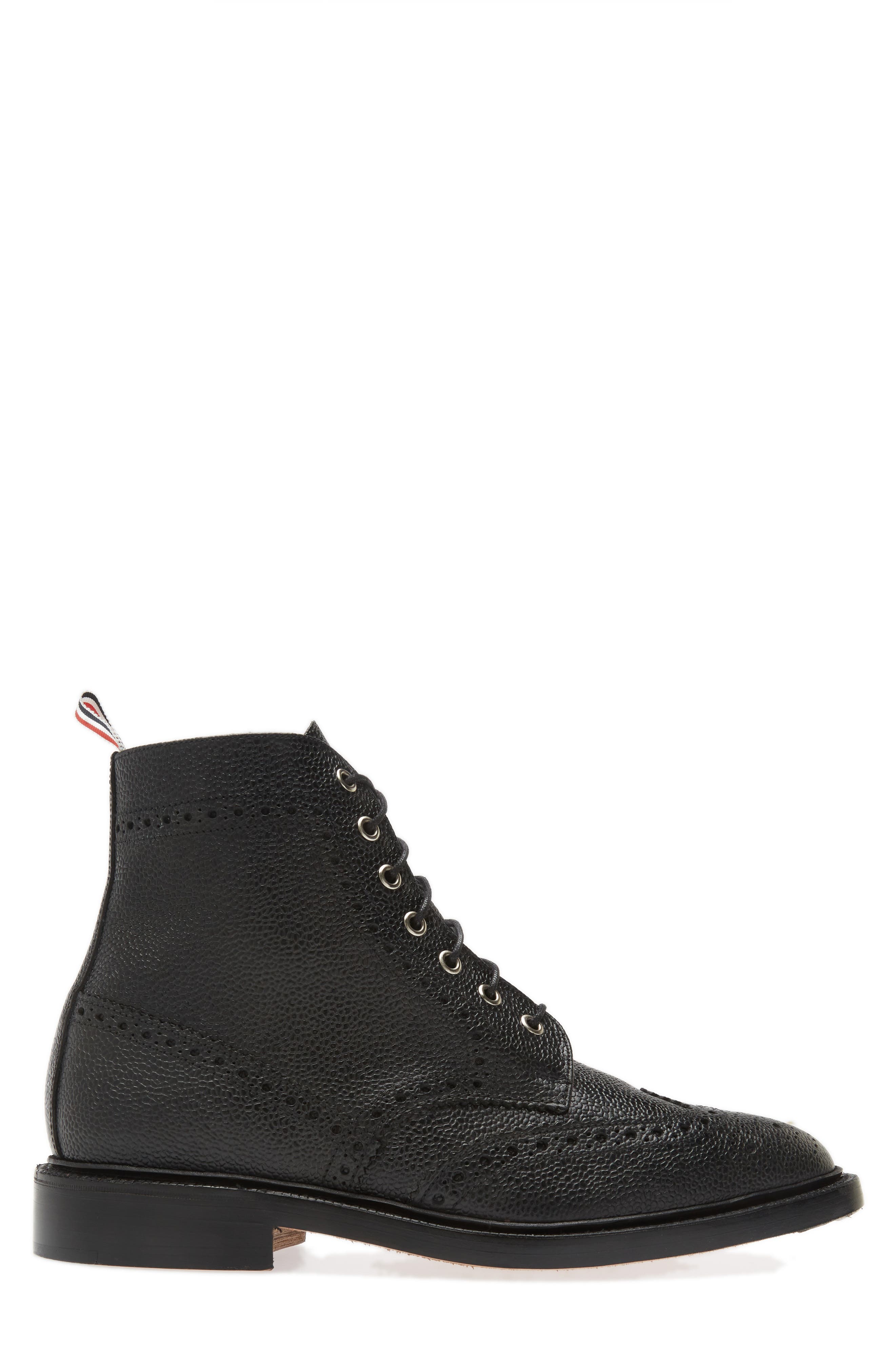 Thom Browne Classic Wingtip Lace-Up Boot, Alternate, color, 