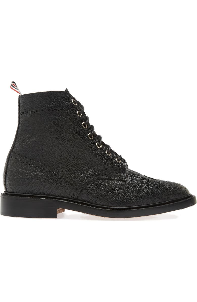 Thom Browne Classic Wingtip Lace-Up Boot, Alternate, color,