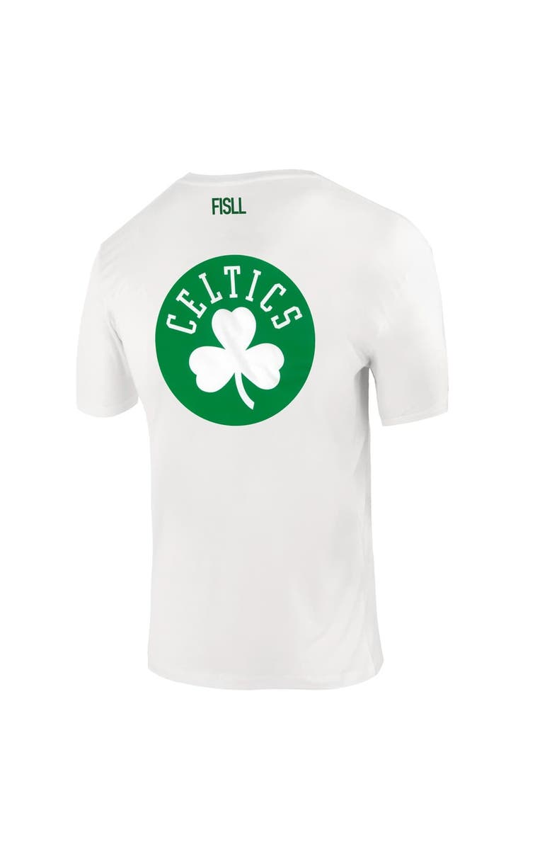 FISLL Unisex FISLL  White Boston Celtics Burst Logo T-Shirt, Alternate, color, White