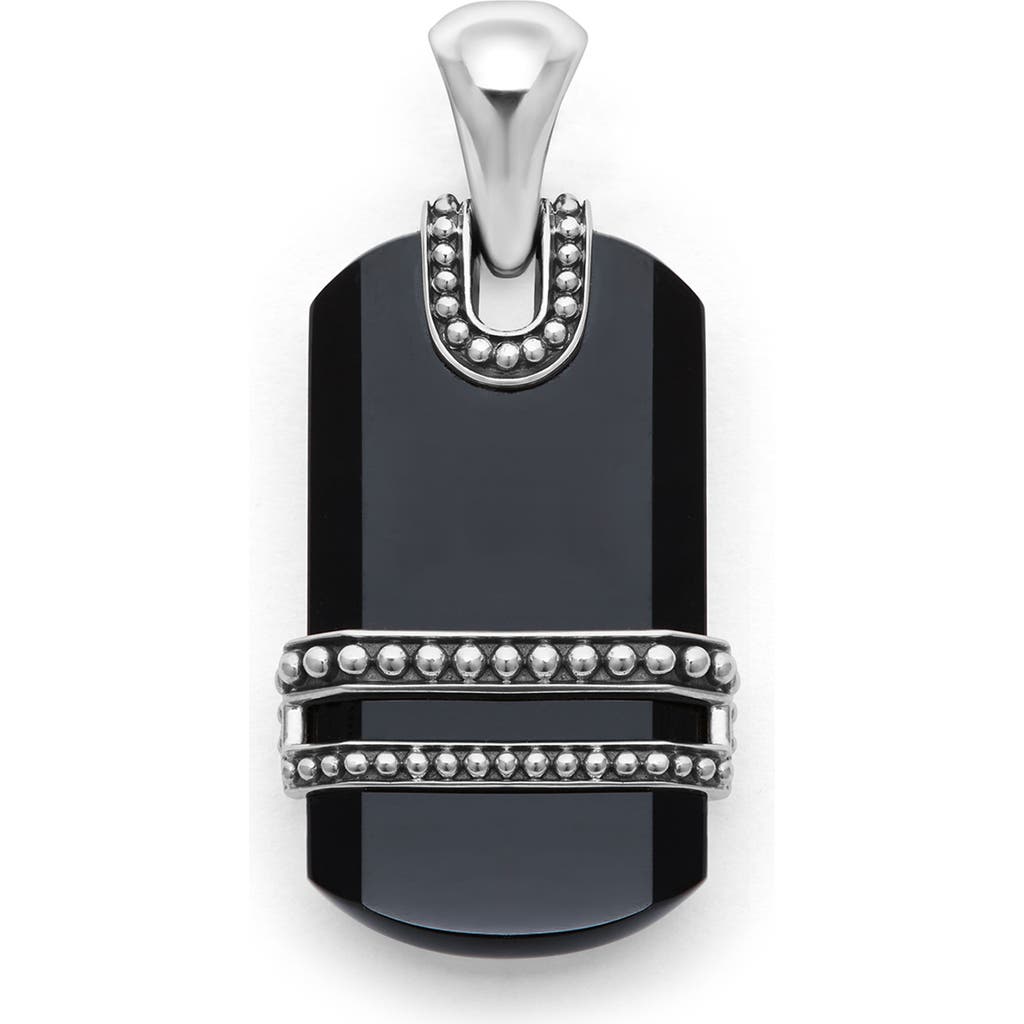 Lagos Anthem Tag Amulet In Black Agate