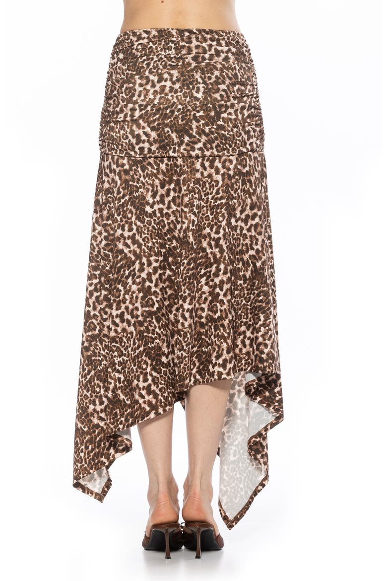 Kennedy Ruched Slit Maxi Skirt, Alternate, color, LEOPARD