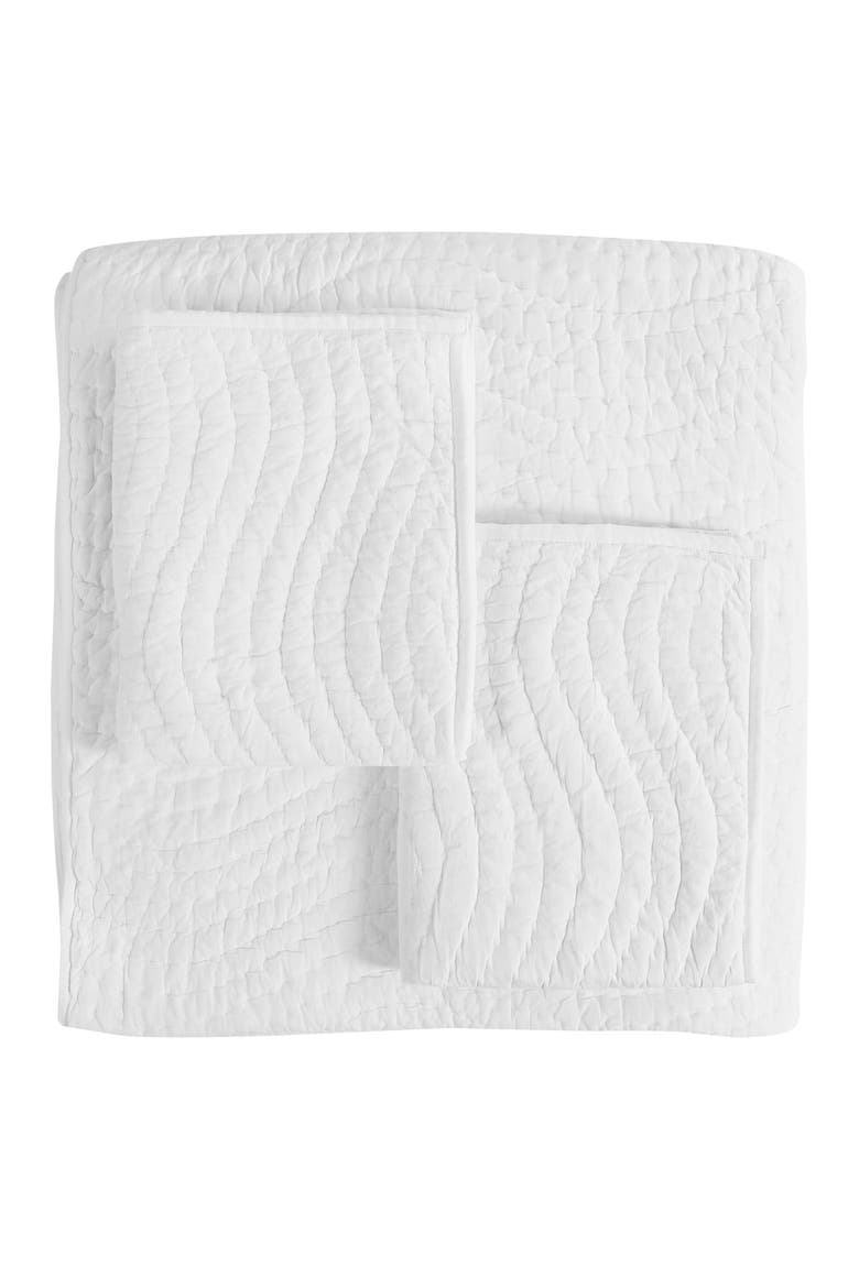 Voile Solid Cotton Quilt & Sham Set, Main, color, WHITE