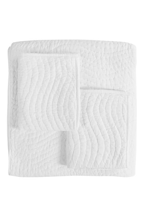 Voile Solid Cotton Quilt & Sham Set