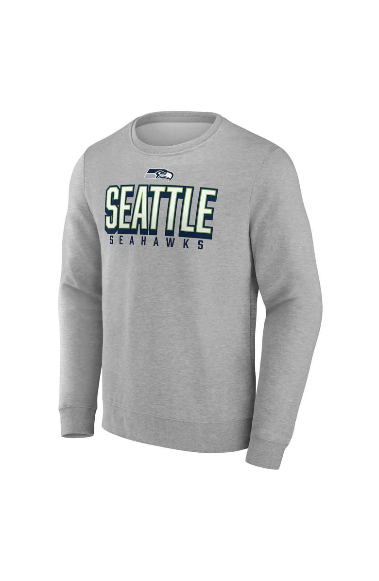 FANATICS Men's Fanatics Heather Gray Seattle Seahawks Bold Move Pullover Sweatshirt, Alternate, color, Heather Gray