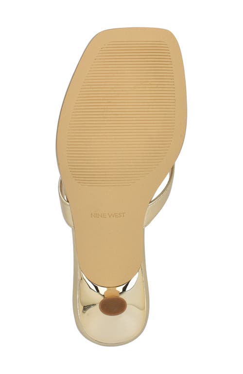 Nine West Andela Flip Flop In Gold