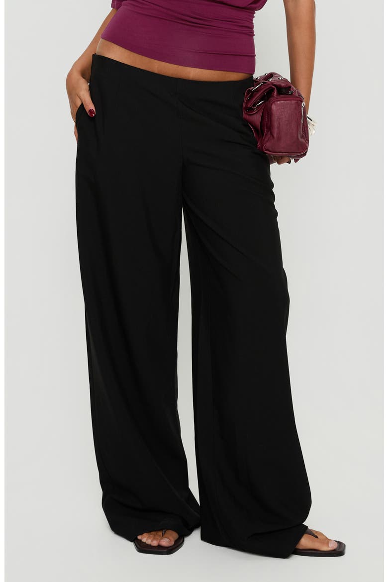 Khane Wide Leg Pants, Main, color, BLACK