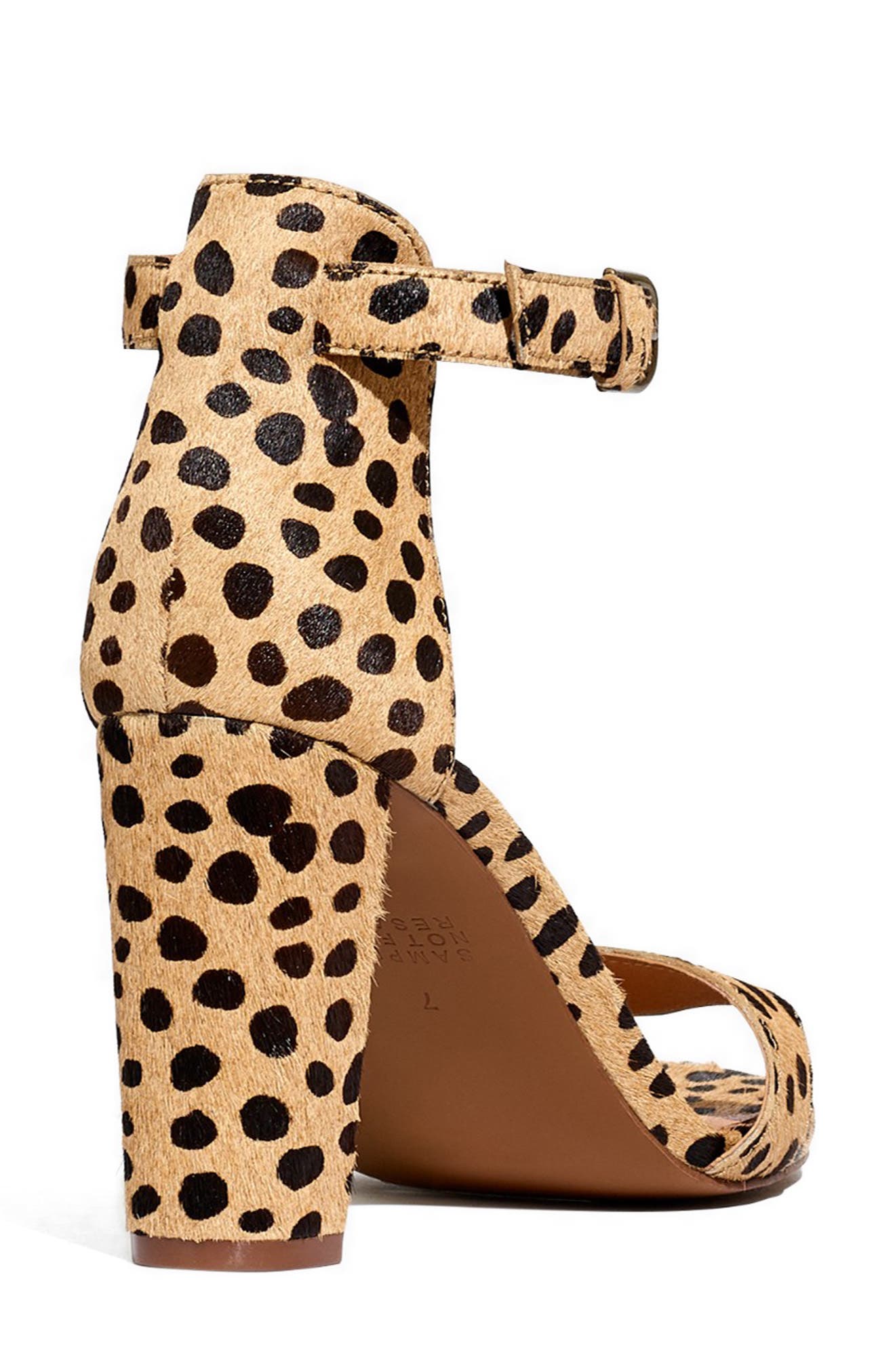 The Brooke Ankle Strap Sandal, Alternate, color, SAND DUNE MULTI CALF HAIR