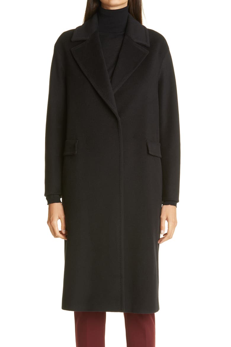 Bairo Wool Coat, Main, color, BLACK