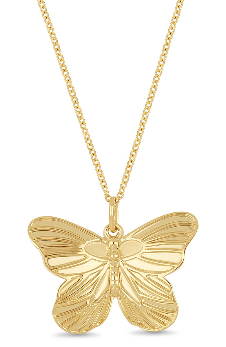 Bony Levy 14K Yellow Gold Butterfly Pendant Necklace, Alternate, color, 14K Yellow Gold