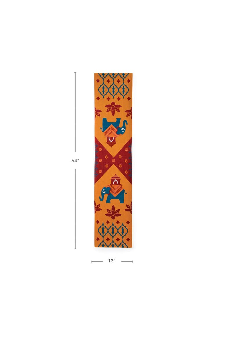 Indian Decorative Runner, Alternate, color, orange
