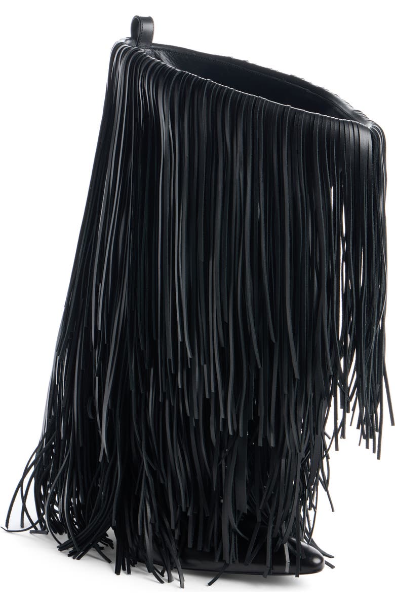 Balenciaga Avenue Fringe Pointed Toe Boot, Main, color, Black