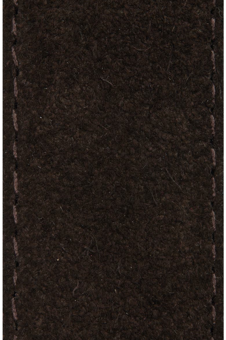 Suede Keeper Belt, Alternate, color, DARK CAROB