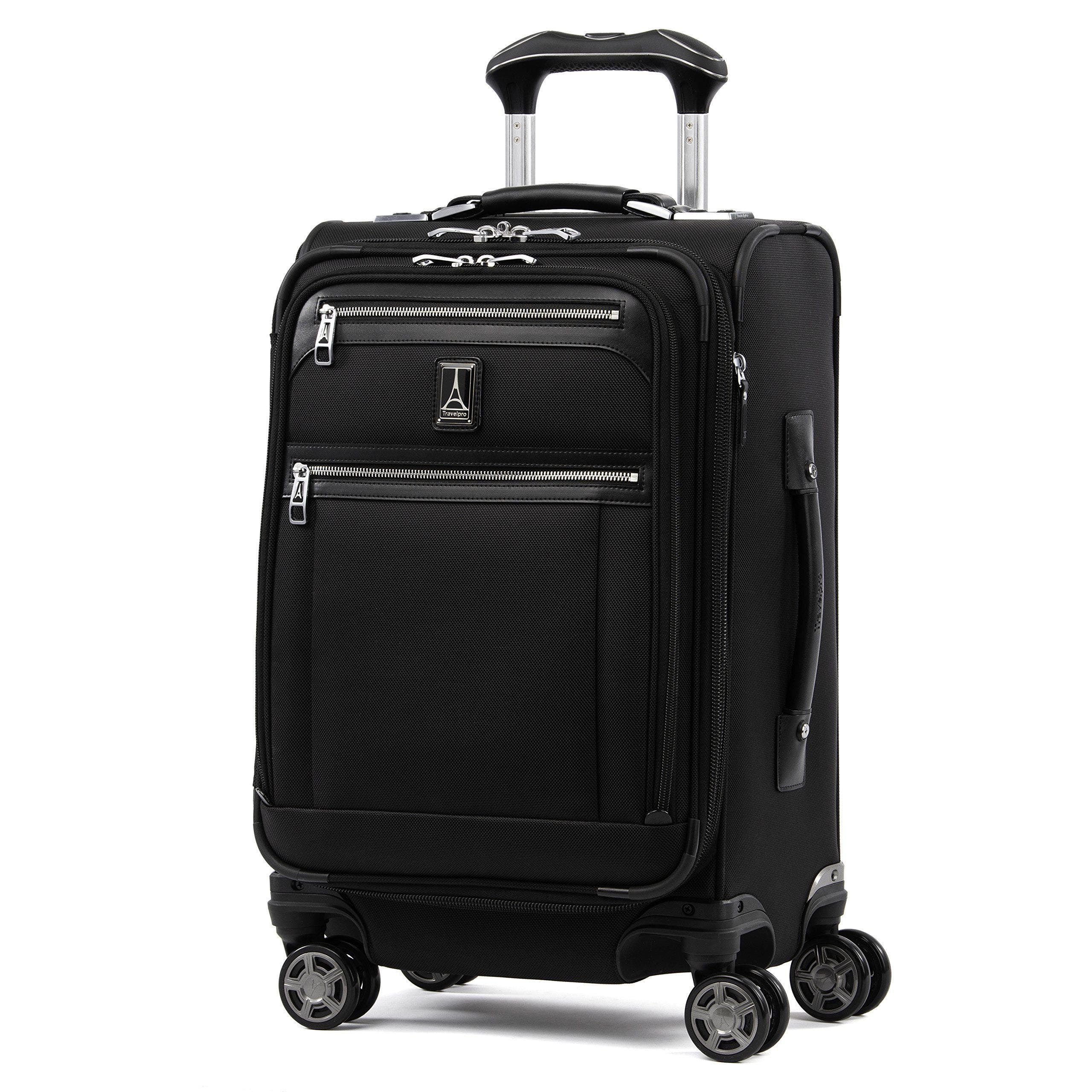 TRAVELPRO Platinum Elite Softside Expandable 20-Inch Carry-On Luggage, Fits up to 15" Laptop, Main, color, Shadow Black