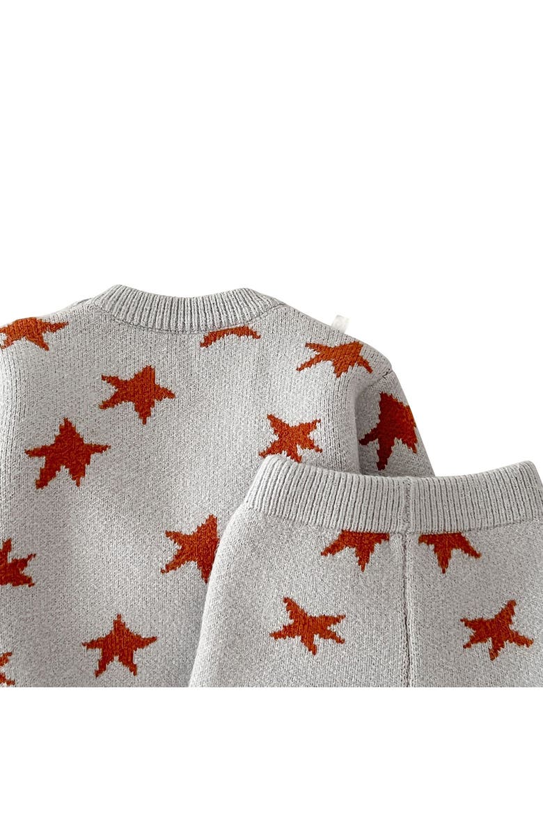 Ashmi & Co. Zuri Star Pattern Crewneck Sweater & Pants Set, Alternate, color, Gray