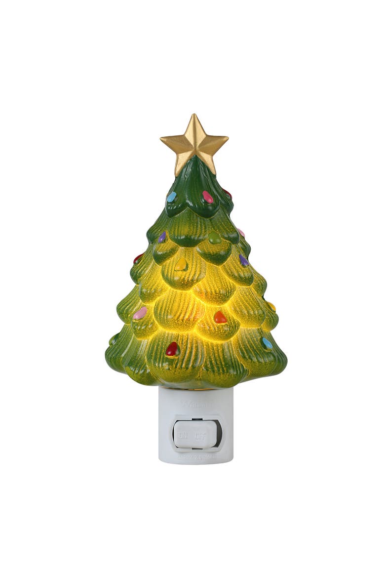 5 in. Shatterproof Night Light - Snowman, Main, color, Green Christmas Tree