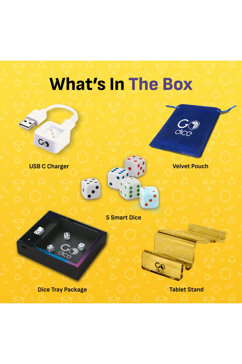 GoDice Family Pack App-Enabled Smart Dice Set, Alternate, color, Multicolored