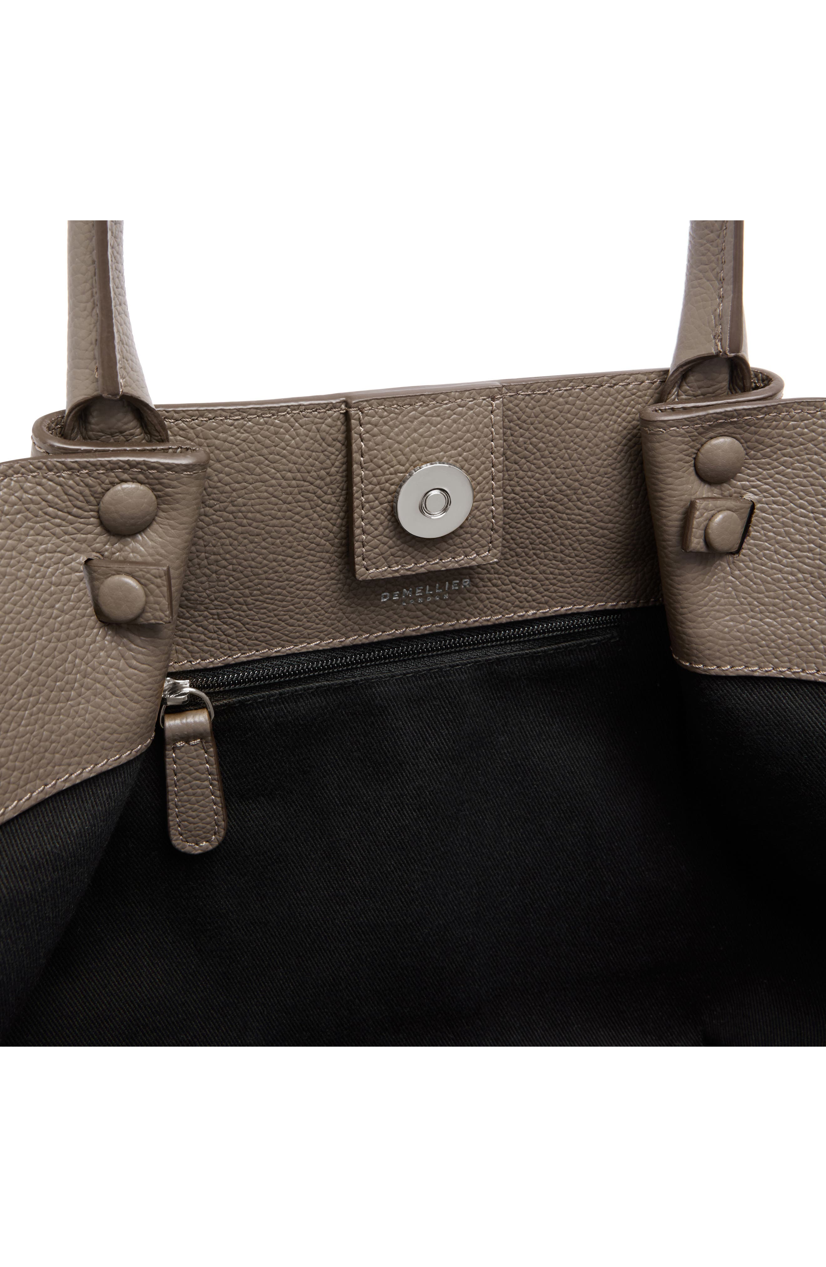 Midi The New York Leather Tote, Alternate, color, DARK TAUPE