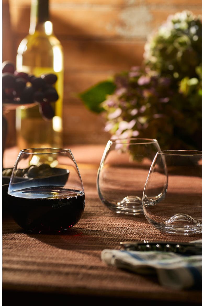 Library Red Wine Glasses Set of 4, Alternate, color, Tuesday Stemless