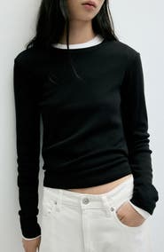 MANGO Fitted Cotton T-Shirt
