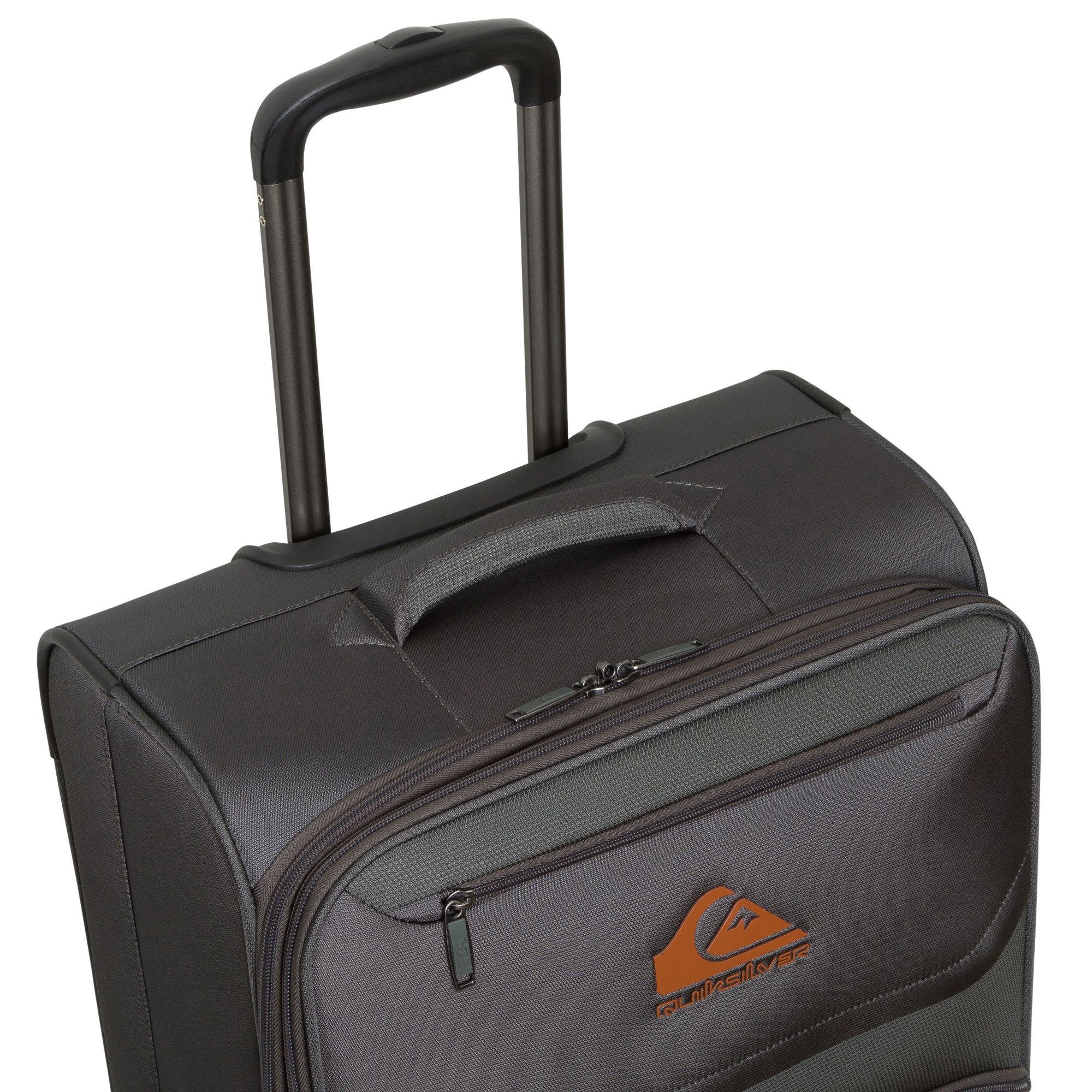 Quiksilver Buxton Suitcases Nylon Softside Expandable Luggage with Spinner Wheels, 3-Piece Set, Alternate, color, Charcoal