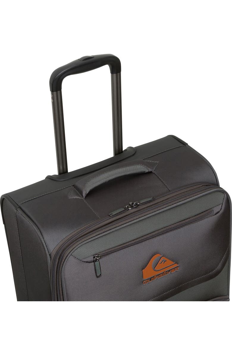 Quiksilver Buxton Suitcases Nylon Softside Expandable Luggage with Spinner Wheels, 3-Piece Set, Alternate, color, Charcoal