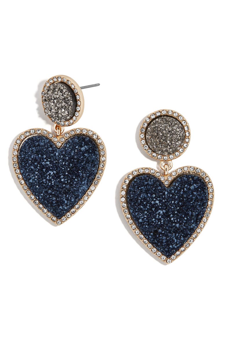Asimina Drusy Drop Earrings, Main, color, NAVY