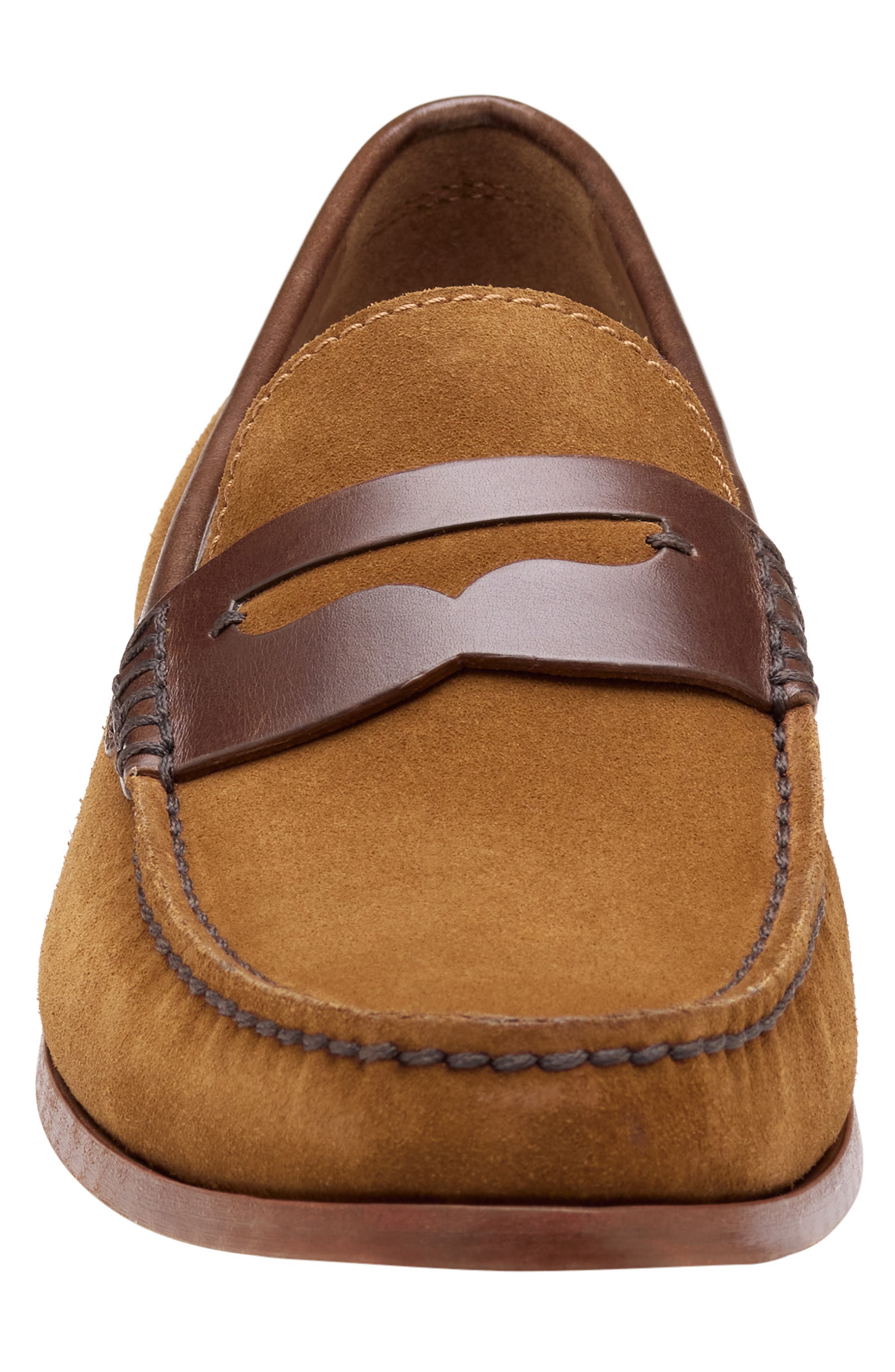 Johnston & Murphy Baldwin Penny Loafer, Alternate, color, Snuff Waxed English Suede