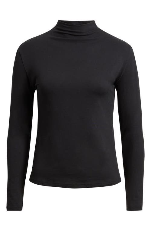 Nikki Lund Melody Funnel Neck Top In Black
