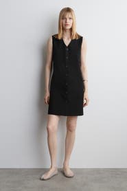 COS Buttoned Pima Cotton Mini Dress