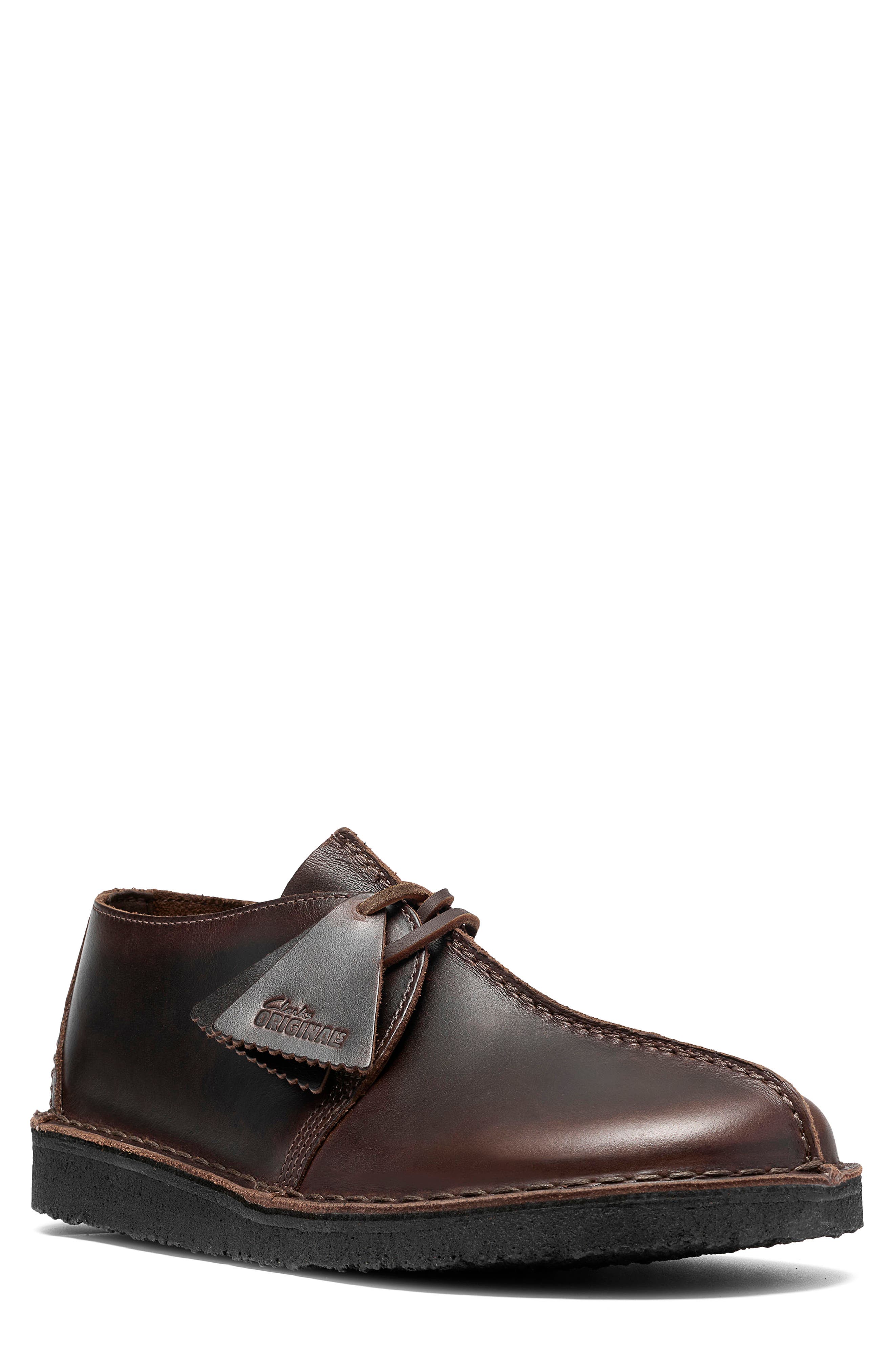 Clarks® Desert Trek Chukka Boot, Main, color, BLACK/ BROWN LEA