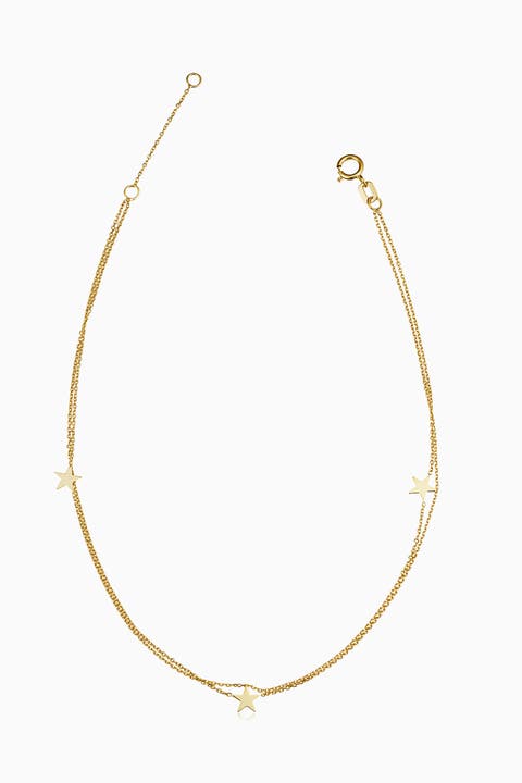 14K Yellow Gold Starry-Eyed Anklet