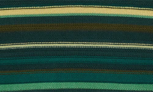 Jw Anderson Stripe Extrafine Merino Wool Sweater In Green