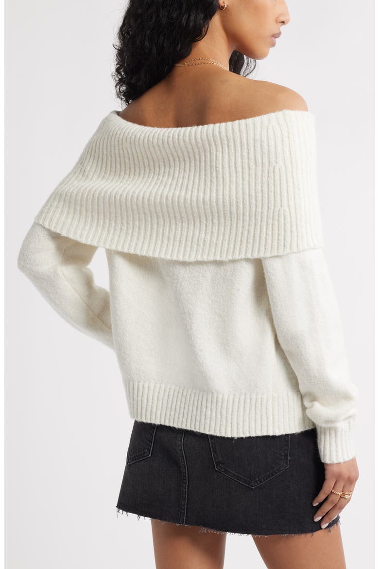 Off the Shoulder Sweater, Alternate, color, IVORY