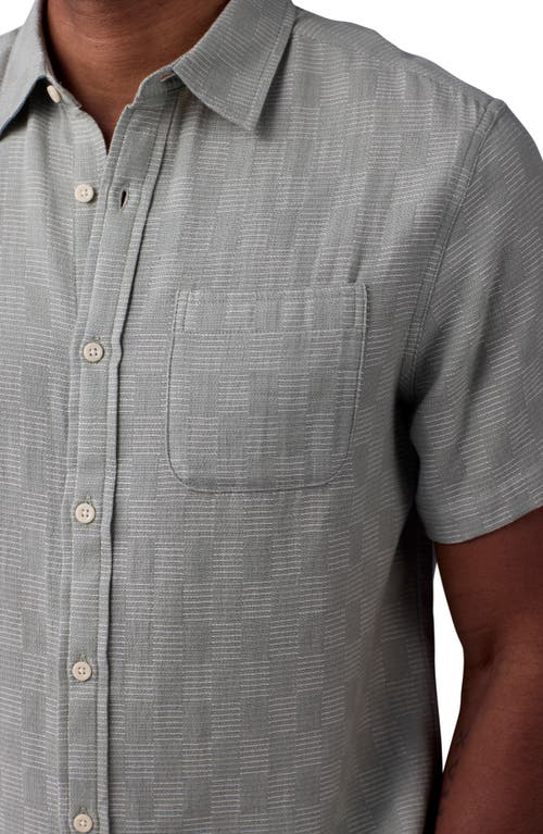 The Normal Brand Freshwater Short Sleeve Button-up Shirt In Juniper Check