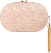 Olga Berg Natalie Pleated Oval Clutch